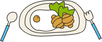 朝食前のイラスト